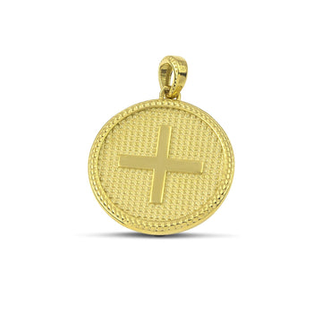 Κωσταντινάτο μενταγιόν από χρυσό 14 καρατίων στρογγυλό